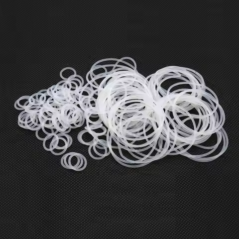 10/50Pcs White Food Grade Silicone O Ring Gasket CS 1mm OD 3 ~ 50mm Waterproof Washer Rubber Insulat