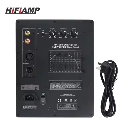 HiFiAMP Subwoofer Amplifier Board Plate Amp Subwoofer Ethics Sound Rated 200W Output