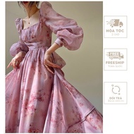 Square Neck Design Dress with Chunky Waist - VH96