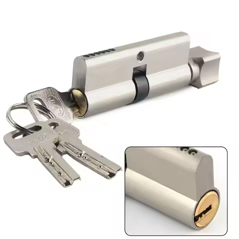 Universal 70 Lock Cylinder With 3 Keys Indoor Wooden Door Lock Cylinder Anti-Theft Entrance Brass Do