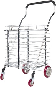 Aluminium Grocery Utility Shopping Trolley Cart Large