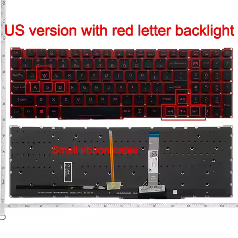 US/RU/SP keyboard For ACER Nitro 5 N22C1 N20C1 AN515-46 AN515-58/56/57 AN515-45 AN515-53TK PH315-54 