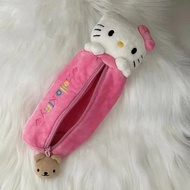 1PC Hello Kitty Big Pencil Box Big Sanrio Plush Pencil Box Kawaii Cute Girl Pencil Box Murah Sanrio