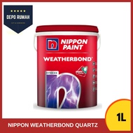 [WARNA] 1Litre Nippon Paint Weatherbond Exterior 1L (Exterior Wall Paint 7 Years Performance)