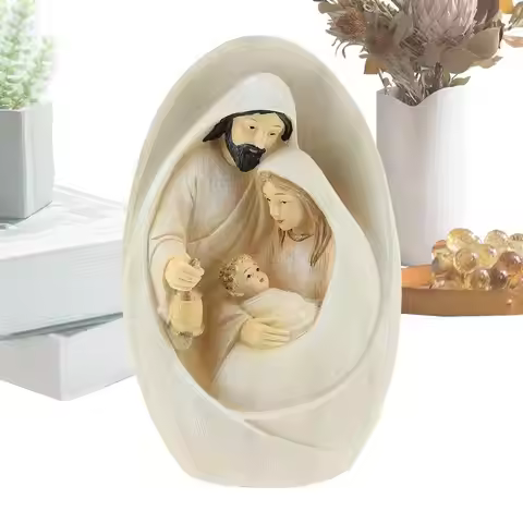 Nativity Scene Statue Christmas Baby Jesus Resin Craft Ornament Christmas Nativity Statue For Religi