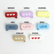 K9-Iron alloy bead bubble chat love heart box