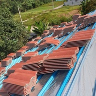 supply roof tiles pasang membekal atap genting monier primier roman clay tbf gci siap pemasangan harga kilang borong