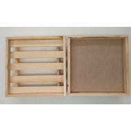 28cm x 28cm x 6.5cm / 29.5cm x 29.5cm x 12.5cm Wedding Gift Tray/ Wooden Gift Tray