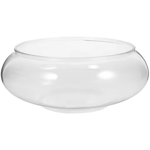 Flower Glass Vase Bowl Wide Mouth Round Vase Terrarium Succulent Planter Hydroponic Planter Floral F