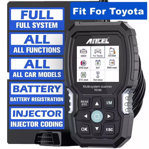ANCEL TD700 Fit For Toyota Lexus Scion OBD2 Scanner Full System Reader Car Diagnostic Tool Transmiss