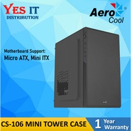 AeroCool CS-106 / CS-107 / Pivot V2 MINI TOWER CASE [ CS106-S-BK-V1 / CS107-A-BK-V2 / PIVOT-G-BK-V2 