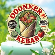 2D Flat, 2D Wall Art-1pc, "Authentic Turkish Doner Kebab Poster" - Aluminum Foil Engraved Metal Wall