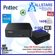 Prittec F8C Complete Mini PC (Intel N150 / 16GB RAM / 512GB SSD / Windows 11 PRO) (Warranty 1year wi