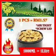 Kuih Raya Cookies Snacks Air tight Container Screw Lid/ Bekas/ Balang Kuih Raya kedap udara (24 Pcs)