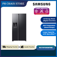 SAMSUNG RS70F65KNFME 617L SBS REFRIGERATOR - SmartThings AI Energy Black