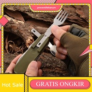 Army Spoon Fork Camping Cutlery Set EDC Tools 7 in 1 - A010