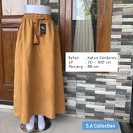 ROK WANITA BAHAN KATUN CORDUROY/ ROK CORDUROY PANJANG/ ROK POLOS WANITA/ MAXI SKIRT/ BAWAHAN WAANITA