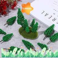 LANSEL 20PCS Miniature Pine Tree Gift Fairy Garden Building Layout Micro Landscape