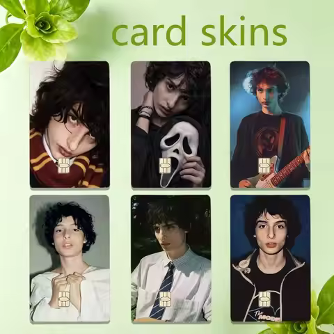 F-Finnie F-Finn Wolfhard 2026 4pcs 1Set HD Waterproof Card Skins Protective Stickers for Credit Bank