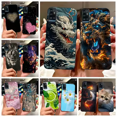 For ZTE Blade A51 Case BladeA71 A7030 Cool Dragon Pattern Cover Soft TPU Shockproof Phone Case For Z