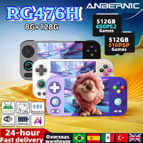 ANBERNIC RG 476H Handheld Game Console 4.7"HD Multi-touch Full Screen Retro Video Games Player AI As