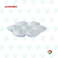 Syamal White Palette 6 Well Round 17CM