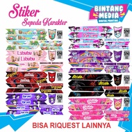 VARIATION BICYCLE STICKERS | Barbie, Hello Kitty, Frozen, Little Pony, Kuromi, etc.