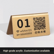 Scan Code Ordering Sheet Display Card Standing Card Table Card Pre-Ordered Table Card Reservation Ca