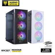 เคส Nubwo NOXIOUS NPC327 COMPUTER GAMING CASE มีให้เลือก 2 สี Black/White ฟรีพัดลมเคส 3 ตัว ของแท้ปร