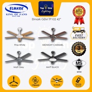 1 UNIT Elmark GEM TP102 ABS Blade 42 / 52 inch AC Motor Ceiling Fan with Remote Control (5 blades)