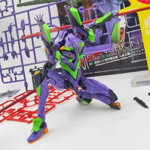 In Stock Rg Evangelion Model Kit 1:144 Evangelion Figures Collectble Eva 01 Assembly Kit Mobiles Sui