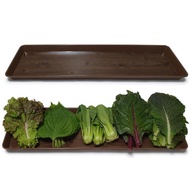 韓國原裝進口名品塑料木紋蔬菜盤長方形托盤生菜長盤子塑料托盤
