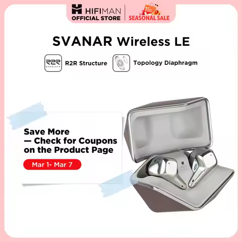 HIFIMAN SVANAR Wireless LE Noise Cancelling Bluetooth in-Ear Hi-Fi Earphones with Hymalaya DAC, Topo