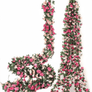 3pcs Artificial Peony Vine Garland, 98.42 Inches/250cm Length, Plastic Floral Decor For Christmas, H