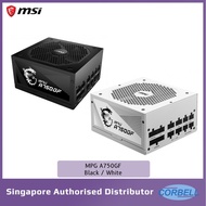 MSI MPG A750GF 750W PSU/80Plus Gold/Full Modular/Flat Cables/100% Jap Capacitors/10yrs Warranty Blac