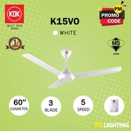KDK CEILING FAN REGULATOR K15V0 60" / K15V0-PBR 60" / K15W0 60" / K15W0-SL 60" / K12V0 48" / K12V0-P