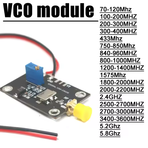 70M-5.8G VCO RF voltage controlled oscillator frequency signal source 433M 900M 1.5G 2.4G FM radio S