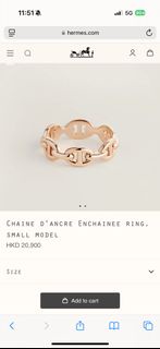 Hermes 豬鼻戒指 size 52