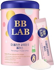 BB LAB Collagen Powder S, Low Molecular Collagen Powder Stick Supplement, Marine Collagen, Fish Collagen, Vitamin C, Hyaluronic Acid, 12 Probiotics, Fast abosorption, Grapefruit Flavor - 30 Ct