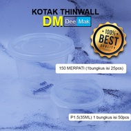 Thinwall Cup DM Thinwall Cup 150ml Merpati and P1.5(35ml) DM Brand Suitable for Chili Pudding Sauce