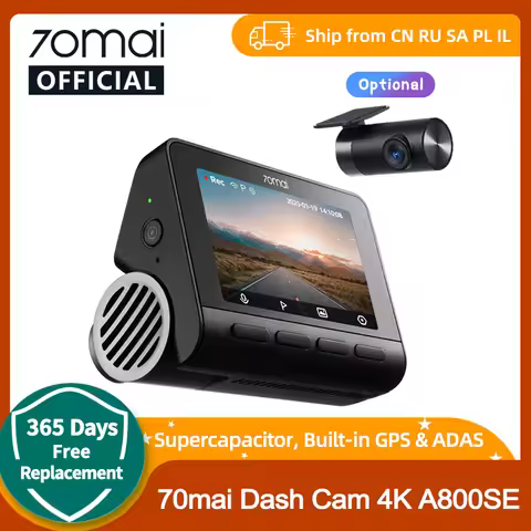 70mai Dash Cam 4K A800SE UHD Support Dual-Channel 24H Parking HDR Supercapacitor Wifi 6 Voice Contro