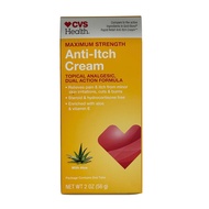 MAXIMUM effective itching relief Cream CVS Health MAXIMUM STRENGTH Anti-Itch Cream 56g due to irrita