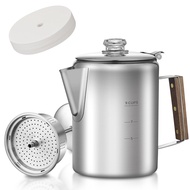 Yours MO-Coffee Percolator 9 Cup Capacity-Stainless Steel Material with 90pcs Coffee Filters Ideal f