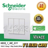 Schneider Vivace Switch 3Gang 1Way
