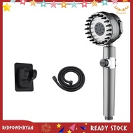 [Stock] Shower Head Black Shower Head ABS Shower Head High Pressure Booster With 2 M Hose &amp; Bracket, 3 Modes , Waterfall Shower Heads With 49.5% Water Saving Stop