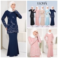 Kurung Moden Sulam Lace Leona. 9115 Leona Embroidery Modern Kurung. Baju Kurung Moden Sulam Berbelah