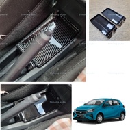 axia new 2023-2025 car carbon fiber console box frame garnish accessories axia baru skhongauto