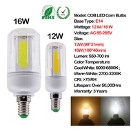 16W 12W LED COB bóng đèn hình bắp ngô siêu sáng E27 E14 E12 B22 đui vặn Đèn AC 85-265V cho siêu sáng