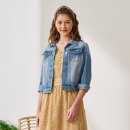 [CUMAR] Basic Versatile Denim Long-Sleeved Jacket Blue