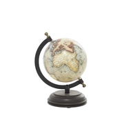 Deco 79 Mango Wood Globe, 6" x 5" x 8", Cream